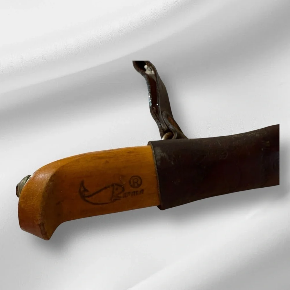 Vintage‎ Marttiini Rovaniemi Finland Knife Fish Fillet Rapala Leather Case